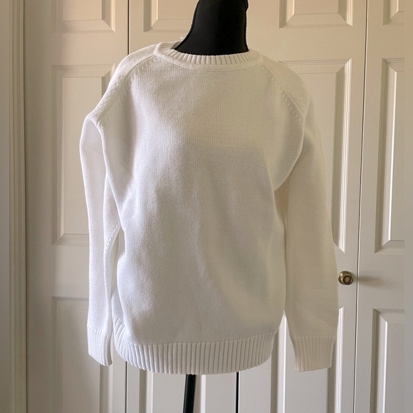 Parkhurst | White knit crew knit sweater. Size XL. Ribbed NWT cozy Cottagecore - Picture 12 of 12